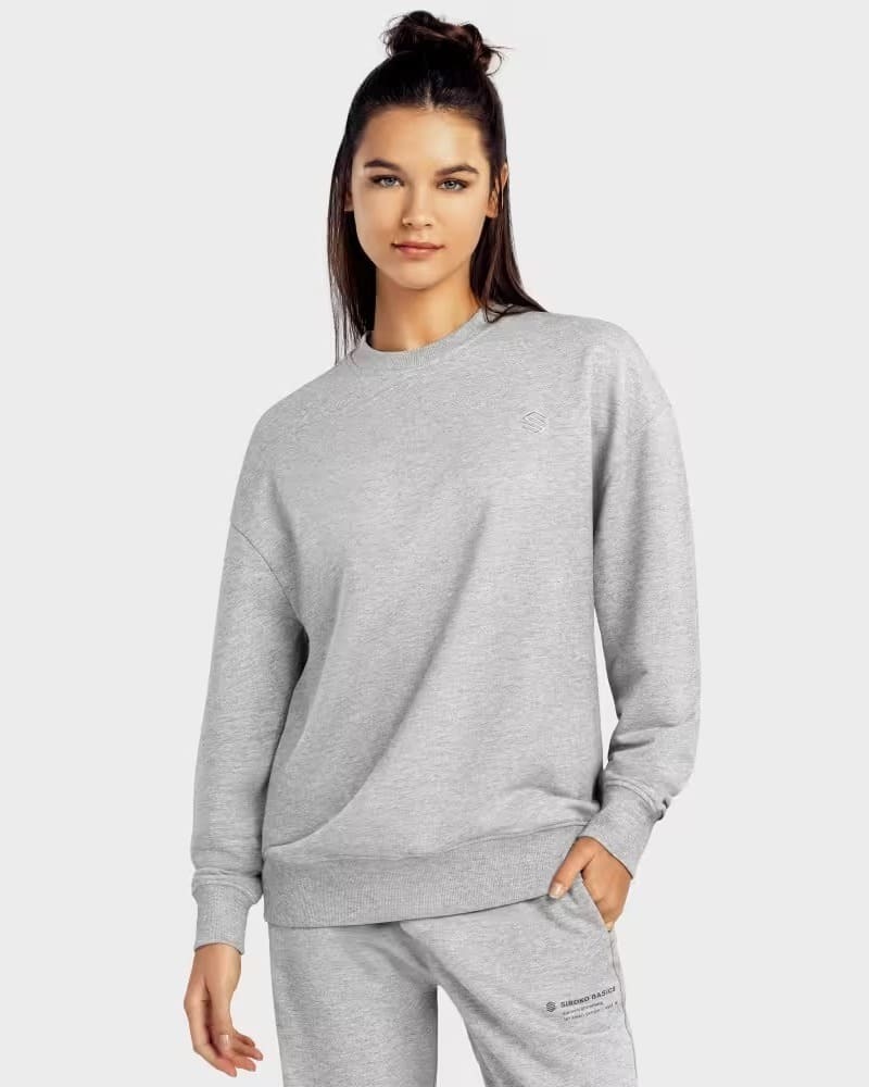 La sudadera de cuello redondo Ash-W gris perla de Siroko en Decathlon