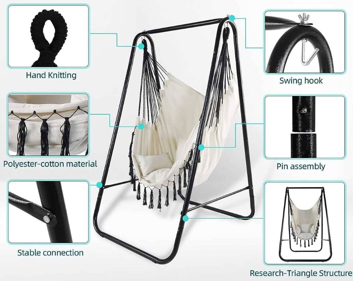 CLIFE Silla Hamaca Colgante con Soporte de Amazon