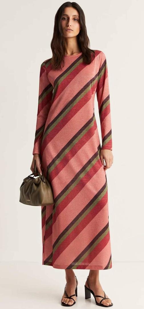 Scalpers Vestido de manga larga con estampado de rayas de El Corte Inglés