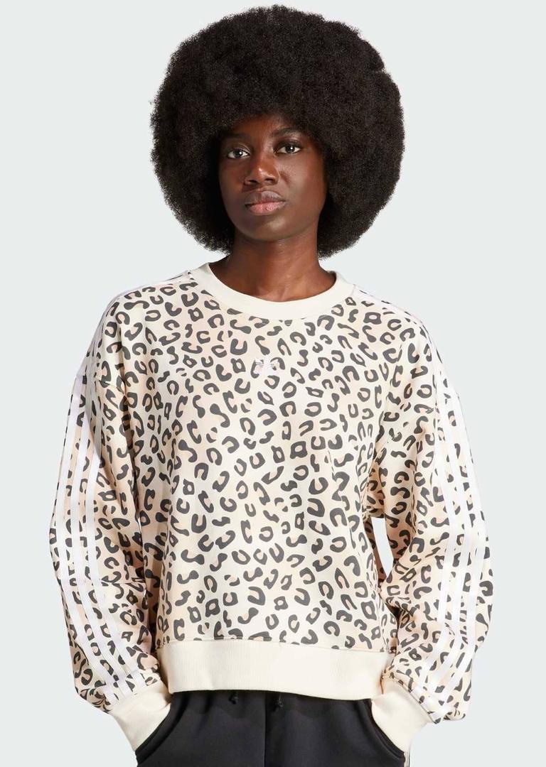 Sudadera cuello redondo Adidas Originals Leopard