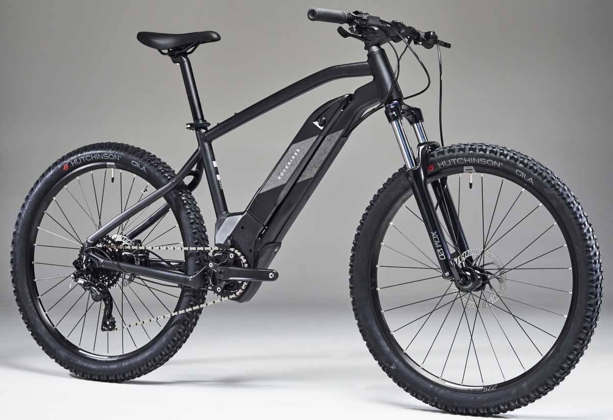 Bicicleta eléctrica de montaña 27,5 Ebike Rockrider E-ST 500 negro de Decathlon