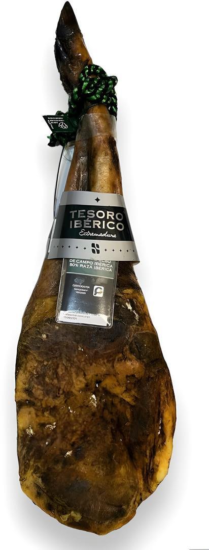 Jamón ibérico de Cebo de Campo de Tesoro Ibérico de Extremadura pieza de 4 kg en Amazon