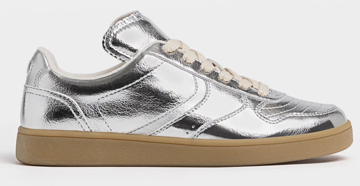 Zapatillas casuales retro plateadas
