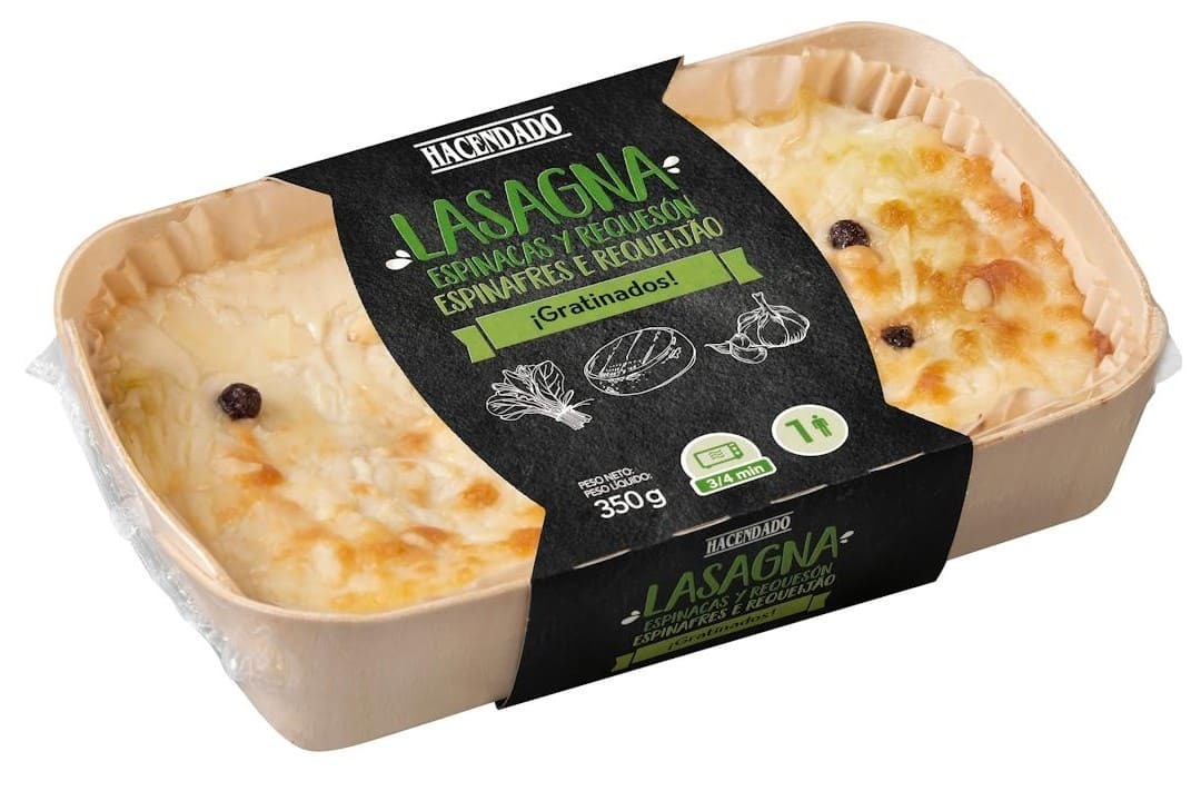 Lasaña de espinacas y requesón