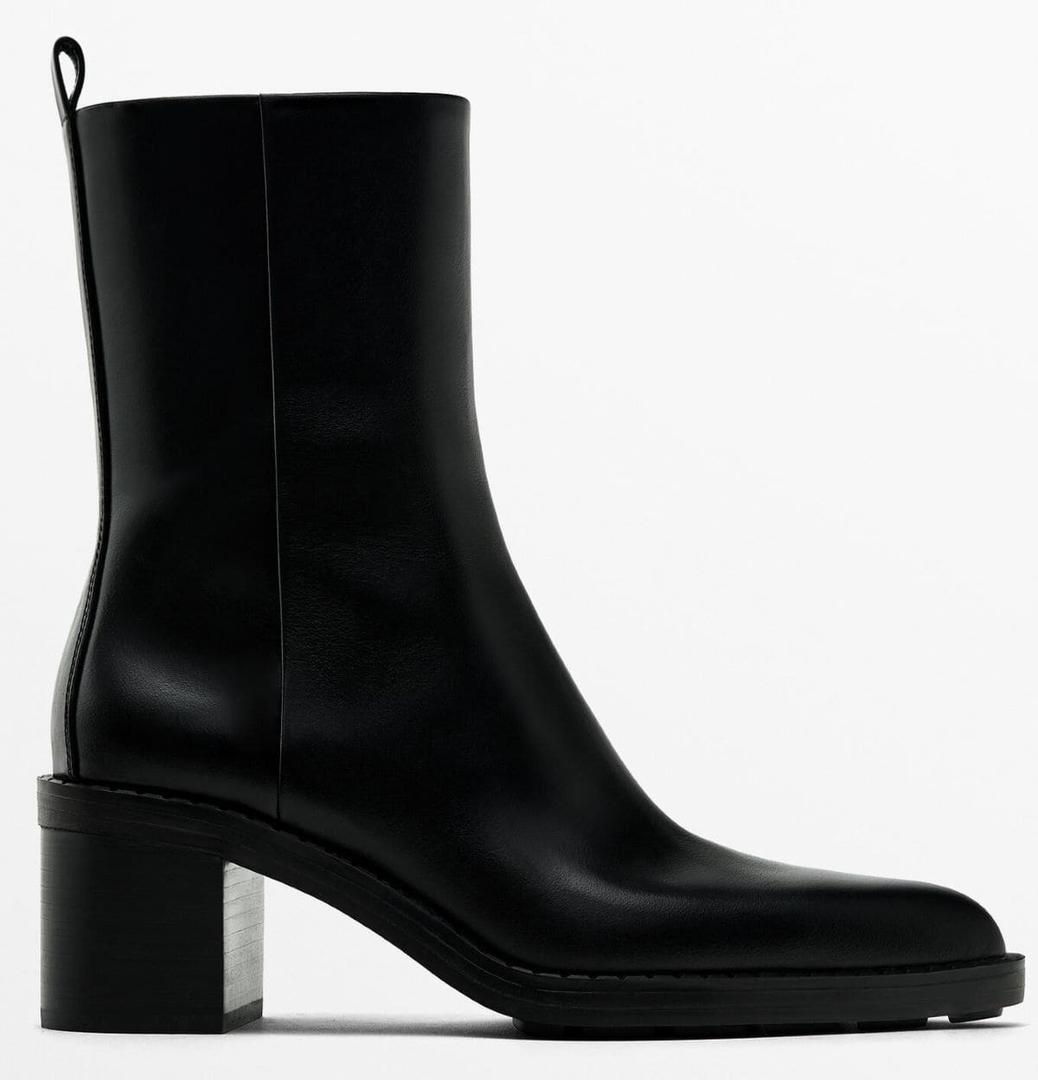 Botín de tacón ancho