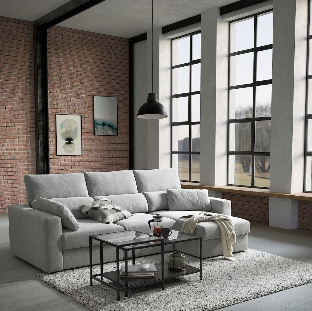 Sofá de 3 plazas con chaiselongue ESKILSTUNA