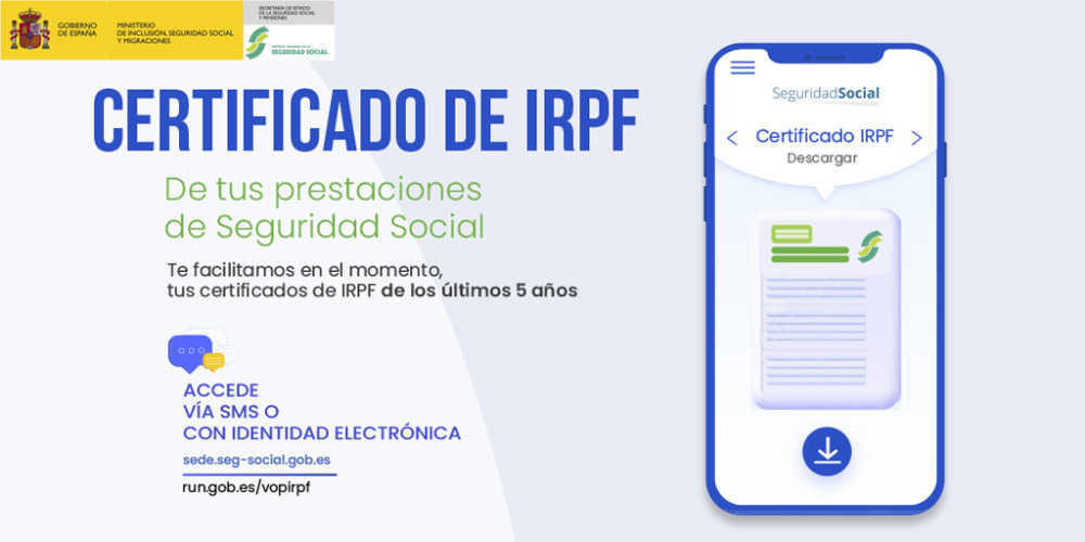 Certificado de IRPF de la Seguridad Social
