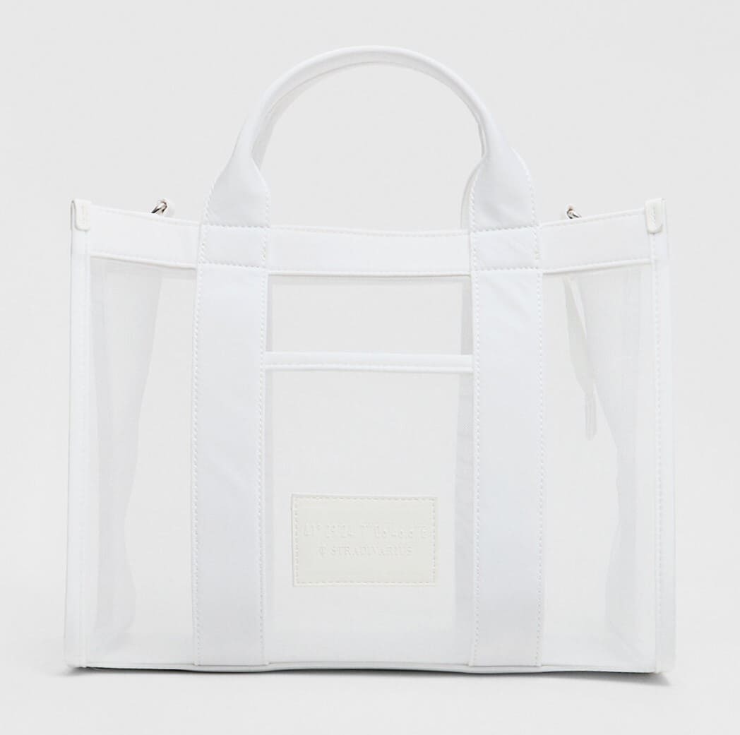 Bolso tote con diseño de rejilla