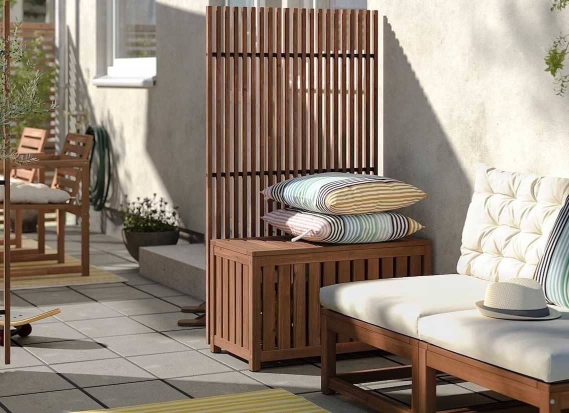 NÄMMARÖ Caja y pantalla privacidad de Ikea