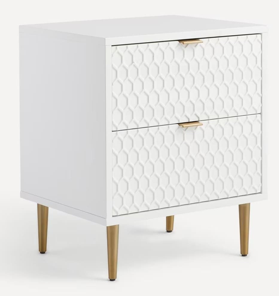 Mesita de noche con 2 cajones Cubic