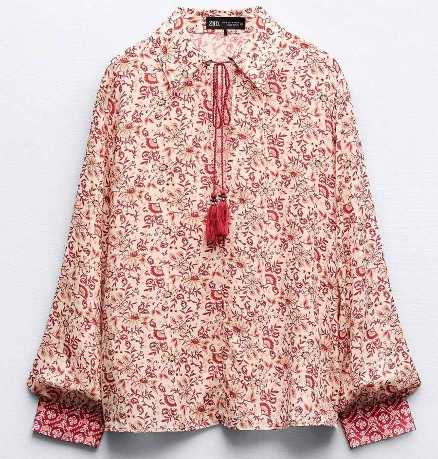 Blusa estampado floral de Zara