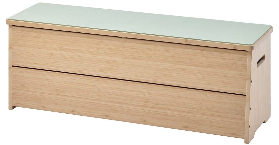 DAJLIEN Banco con almacenaje bambú de Ikea