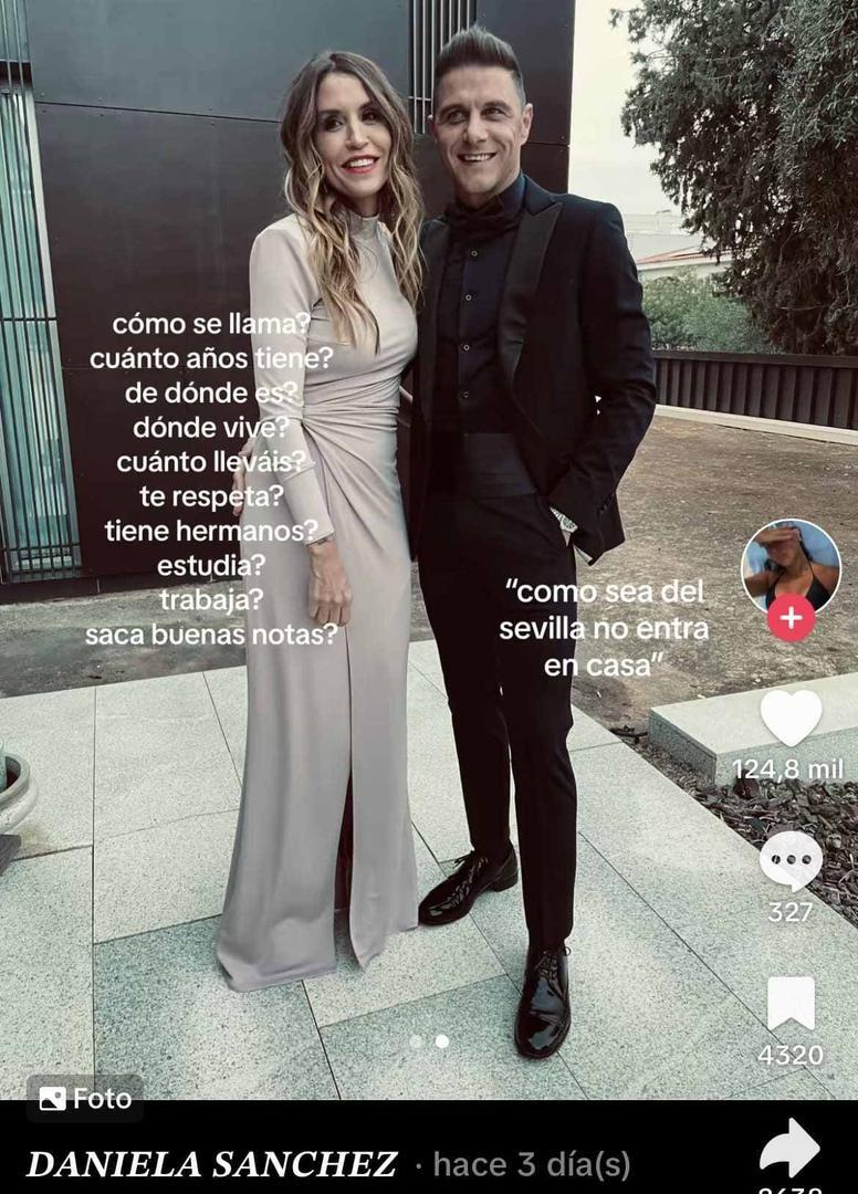 Joaquín Sánchez y Susana Saborido en el trend viral de sus hijas en TikTok