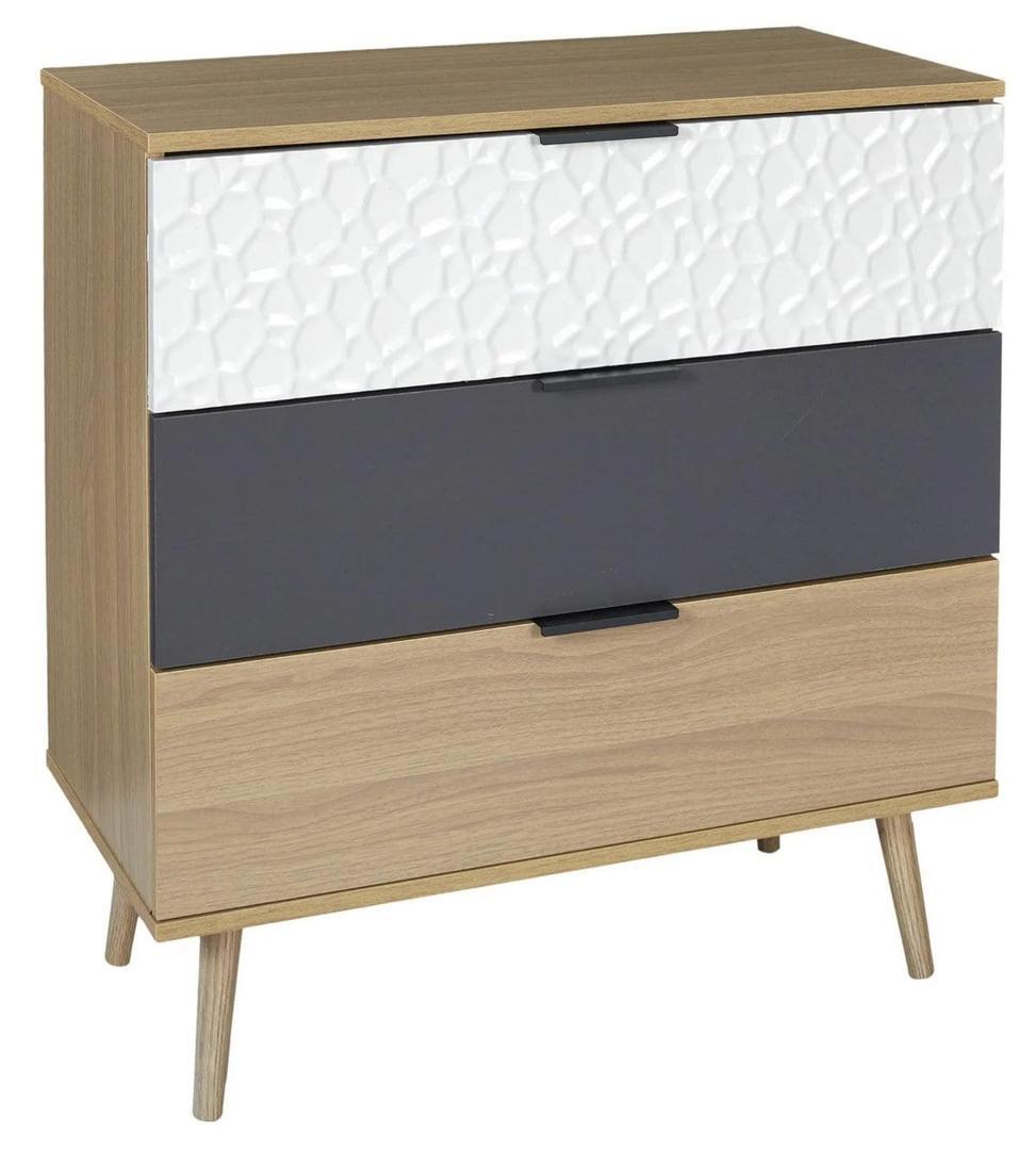 Cajonera KIT Sven de madera con tres cajones