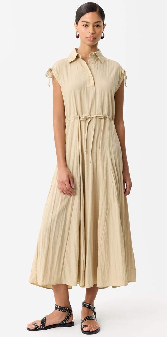 Vestido largo con fruncido de Parfois