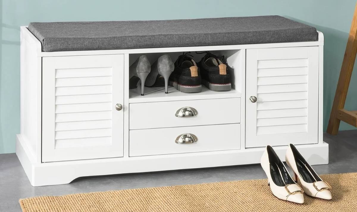 Zapatero Banco con 2 cajones y 2 Puertas de Leroy Merlin