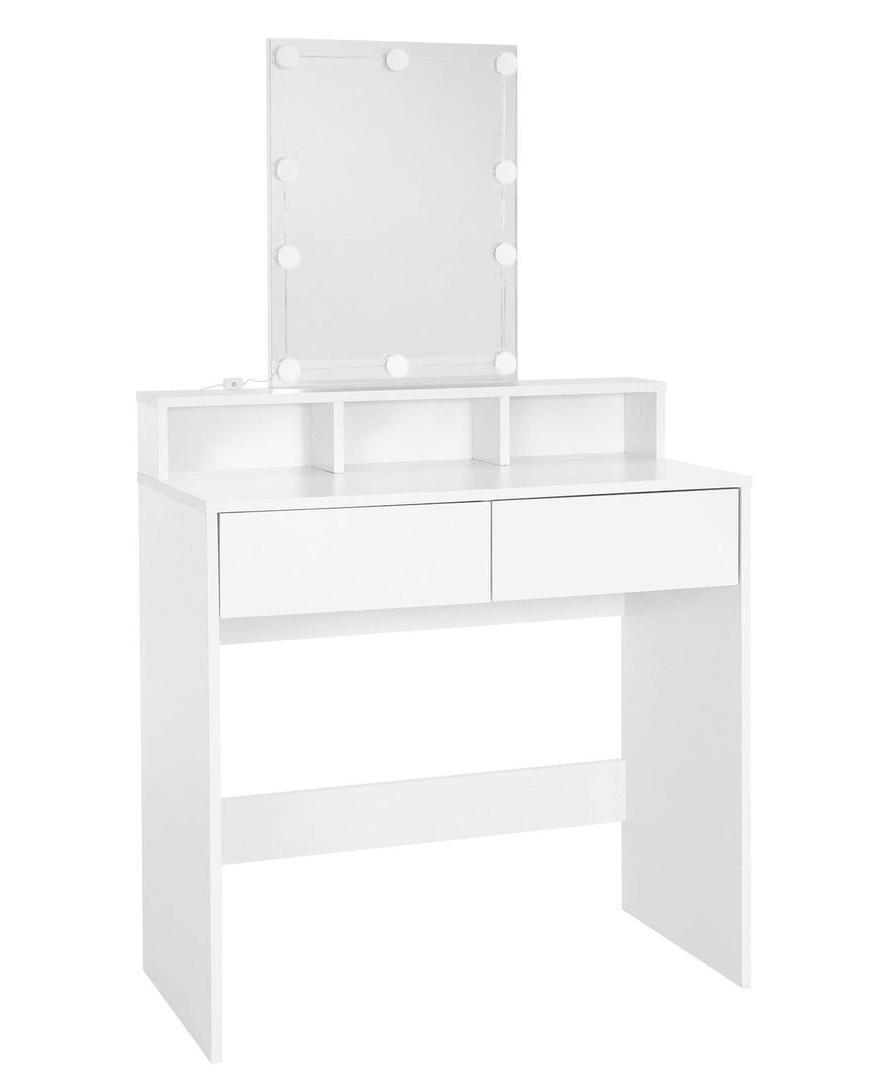 El tocador con iluminación LED aglomerado blanco de Carrefour