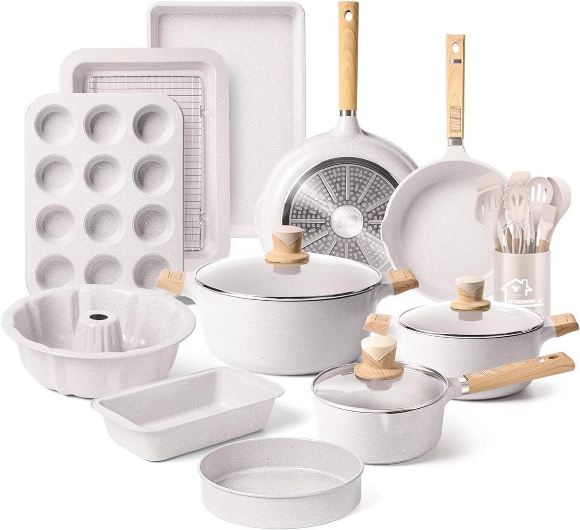 El juego de ollas y sartenes y moldes sin PFOA RIOVARM en Amazon