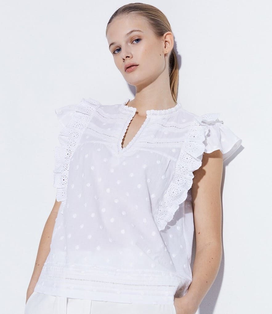 Sfera Blusa plumeti volantes de El Corte Inglés