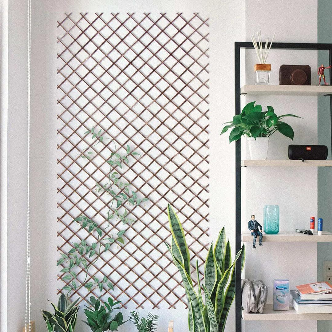 Celosía extensible de bambú tostado