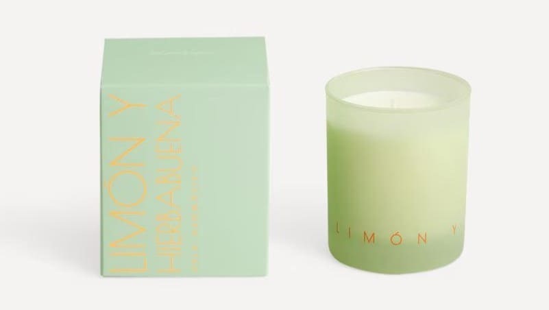 Vela perfumada Lima y Hierbabuena