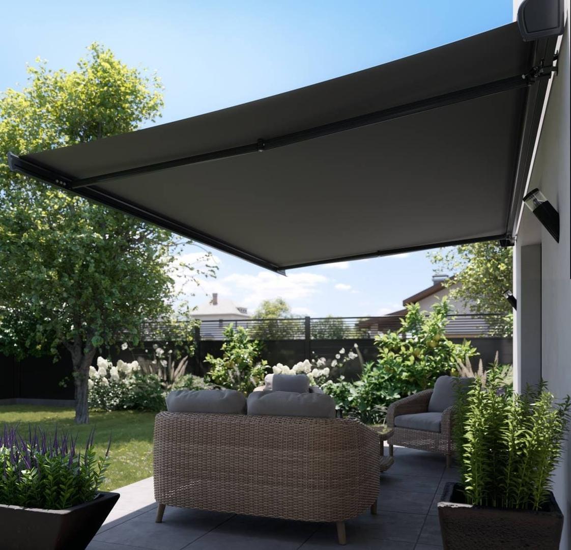 Toldo Zefir brazo extensible motorizado de Leroy Merlin