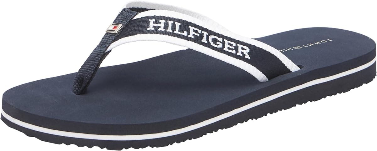 Tommy Hilfiger Hilfiger Webbing Pool Slide chancla mujer de Amazon