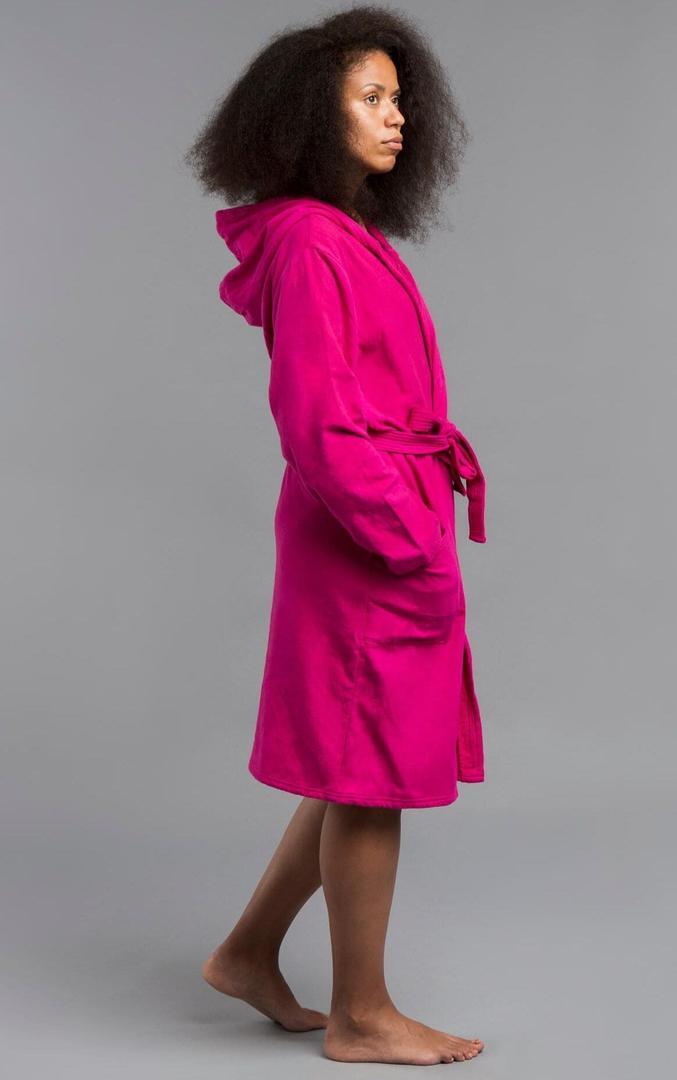 NABAIJI Albornoz Mujer algodón con capucha rosa de Decathlon
