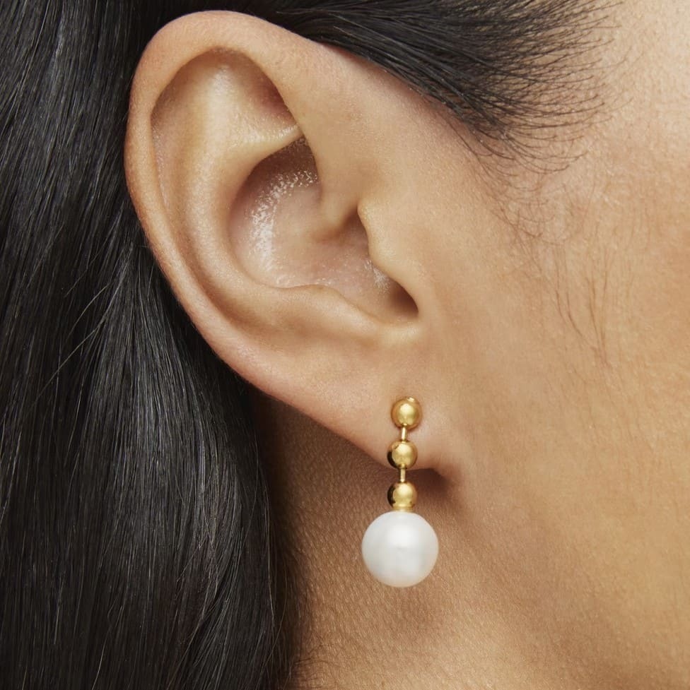 Pendientes cortos bolas con baño de oro 18 kt de TOUS