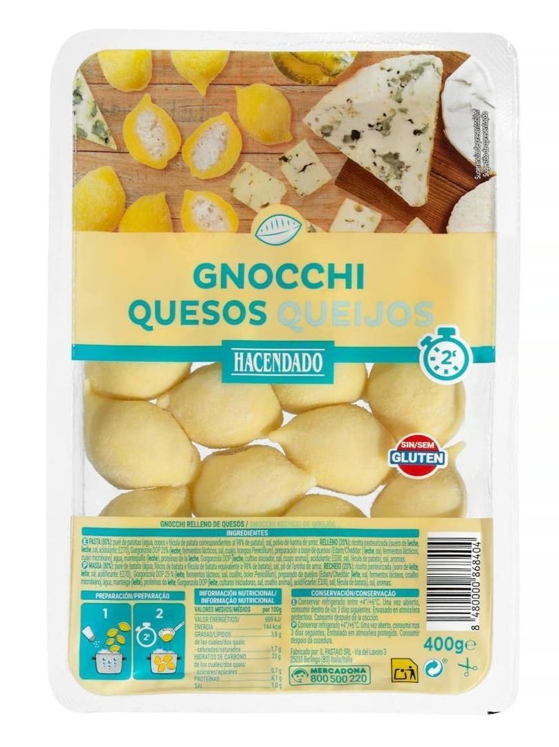 Pasta fresca de Gnocchi con quesos