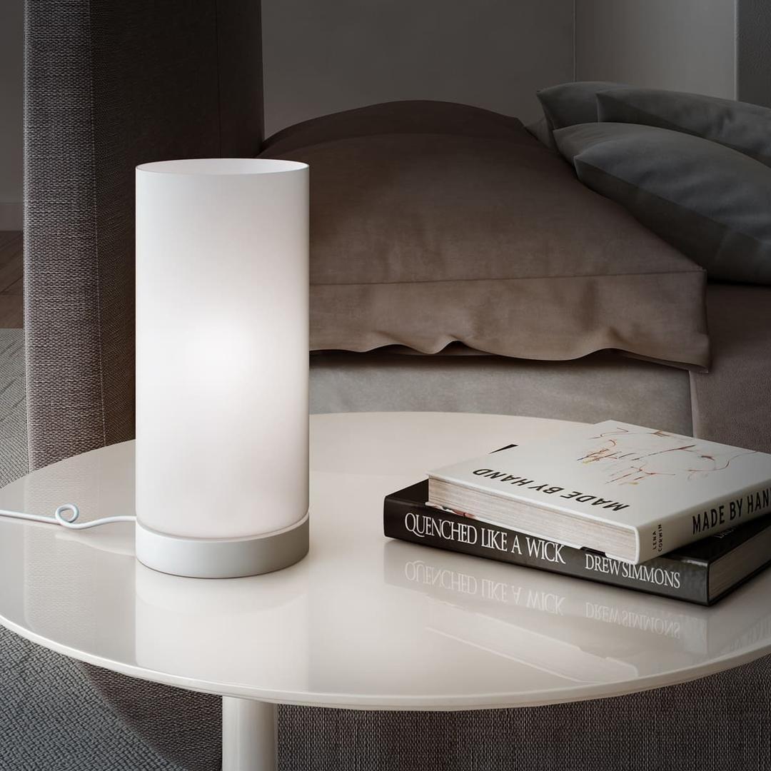 La lámpara de mesa Basic 1 luz E14 D10 INSPIRE blanco de Leroy Merlin