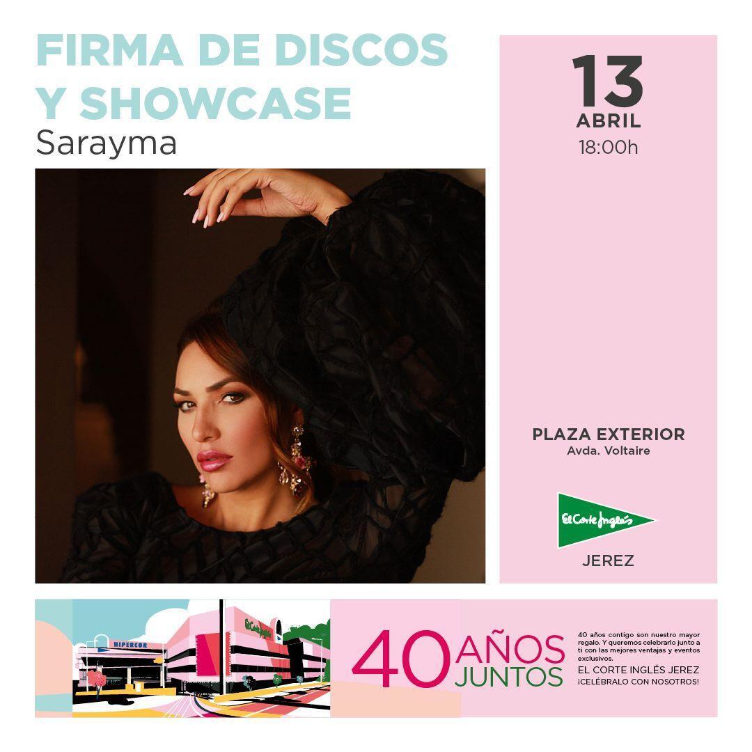 Firma de discos de Sarayma en El Corte Inglés de Jerez