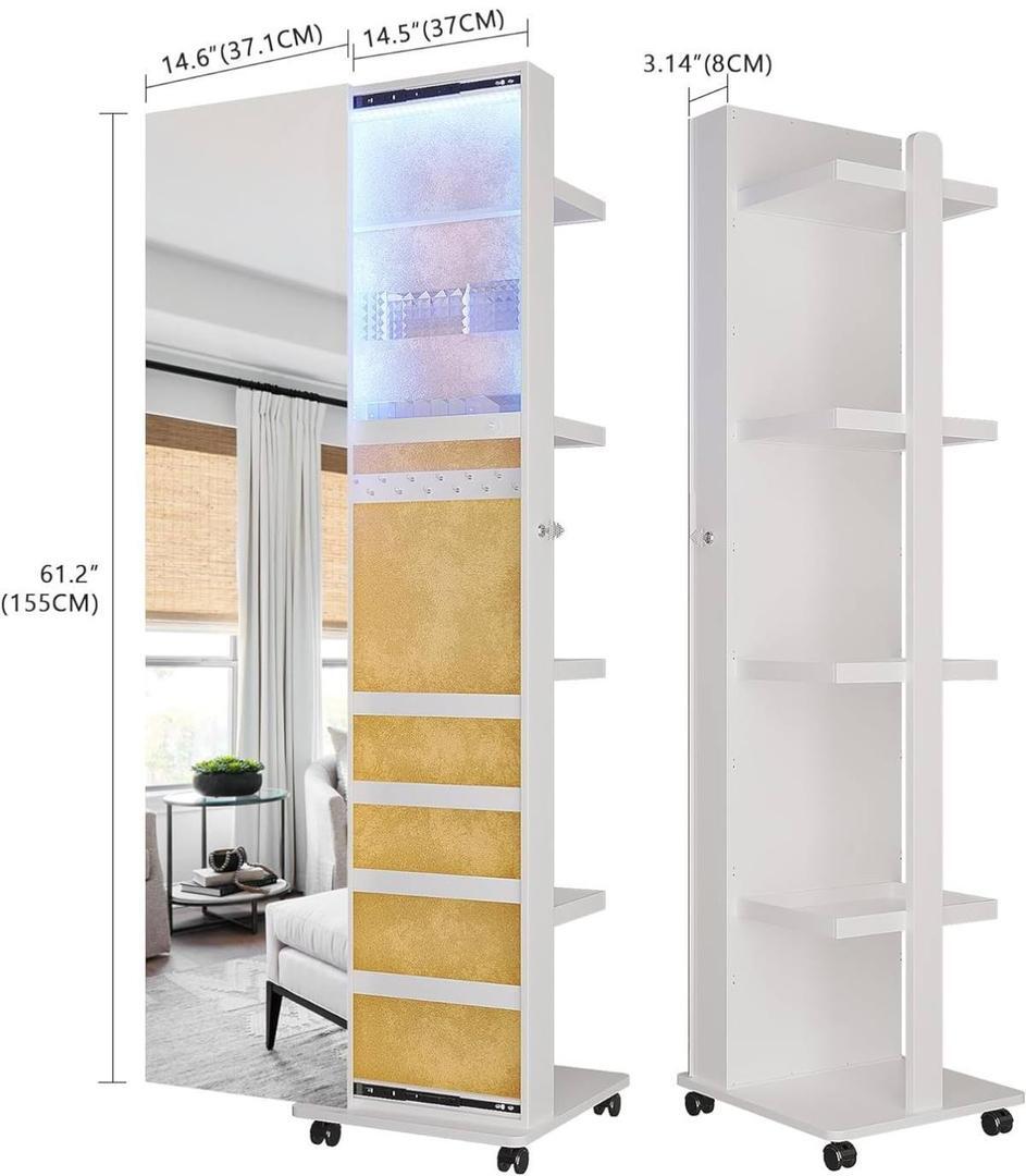 Figbird Armario para joyas giratorio 360° de Amazon