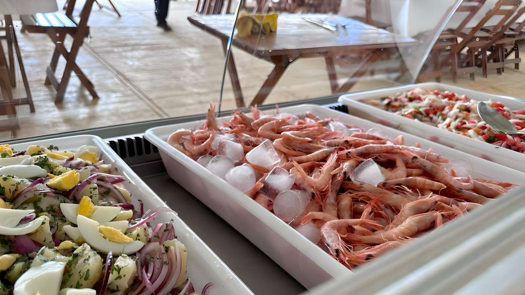 Comida en una caseta de la Feria del Caballo