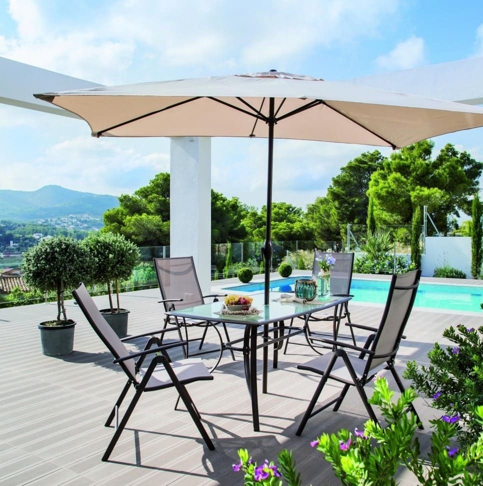 Conjunto de jardín con parasol Málaga