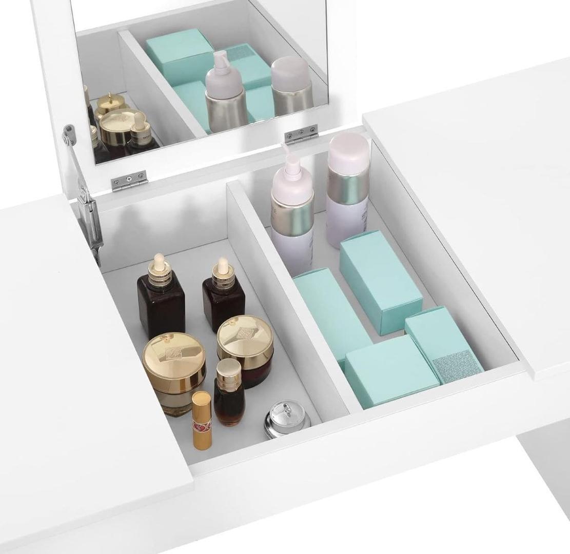 WOLTU Juego Tocador de Maquillaje con Taburete y Espejo Plegable de Amazon