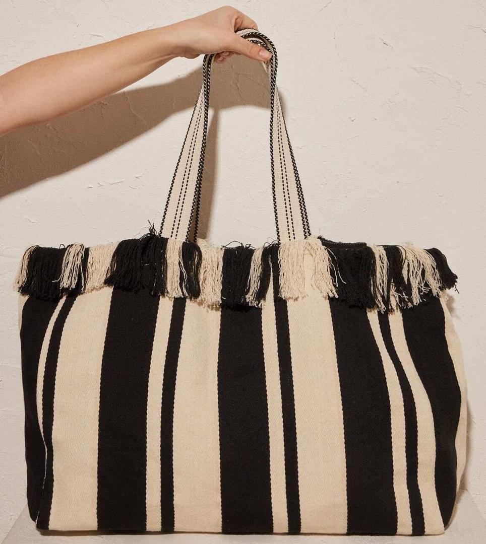 Bolso algodón rayas de Women'secret