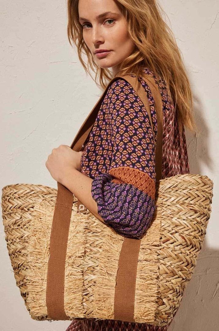 Bolso playa capazo flecos de Women'secret