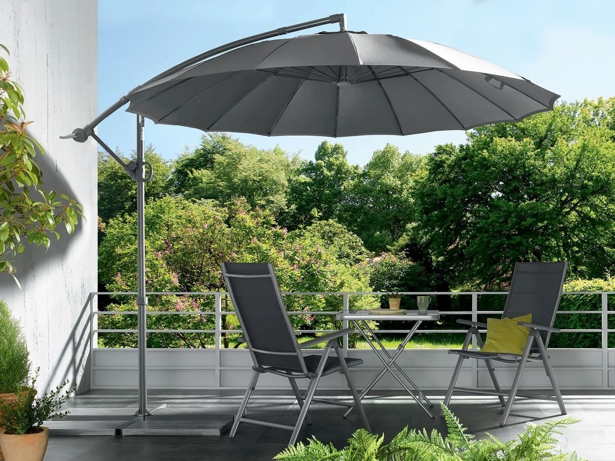 Sombrilla con soporte lateral y manivela Livarno Home