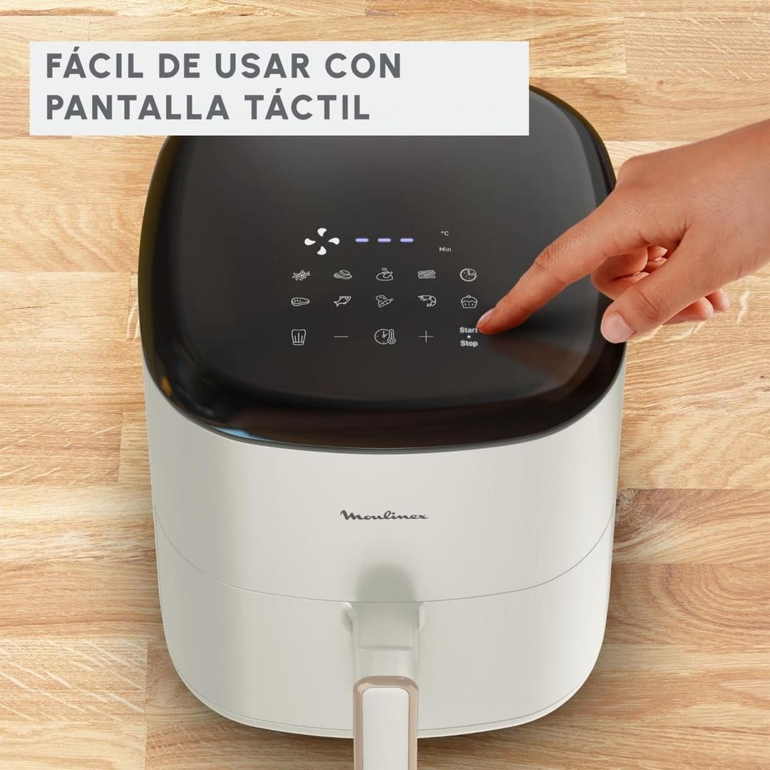 La freidora de aire sin aceite Moulinex con 1500 W y 5 litros blanco roto en Carrefour
