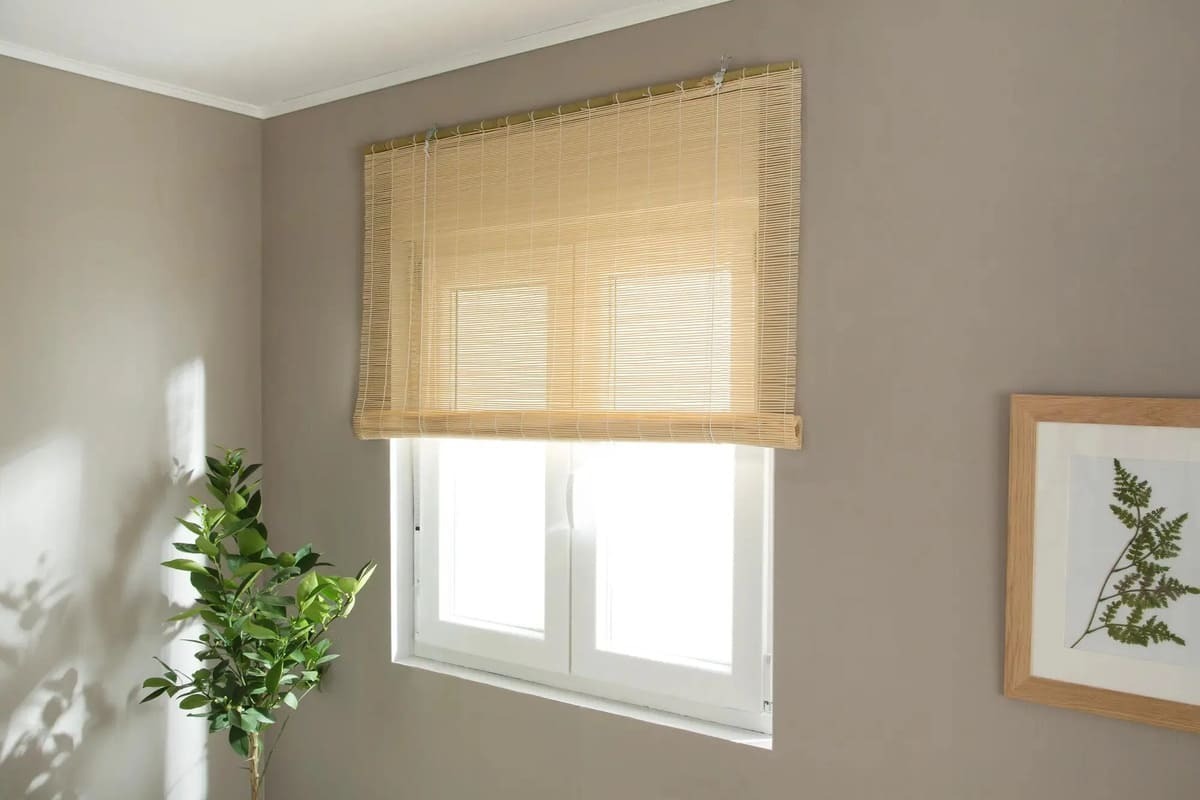 Estor enrollable de bambú Salinas