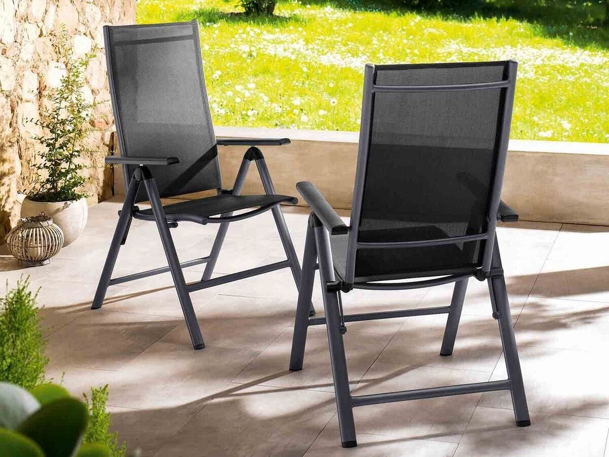 Set de sillas plegables de aluminio