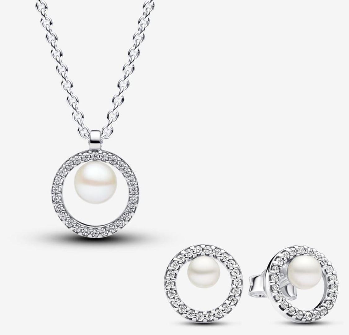 Conjunto para Regalo Pavé y Perlas Cultivadas de Agua Dulce Tratadas de Pandora