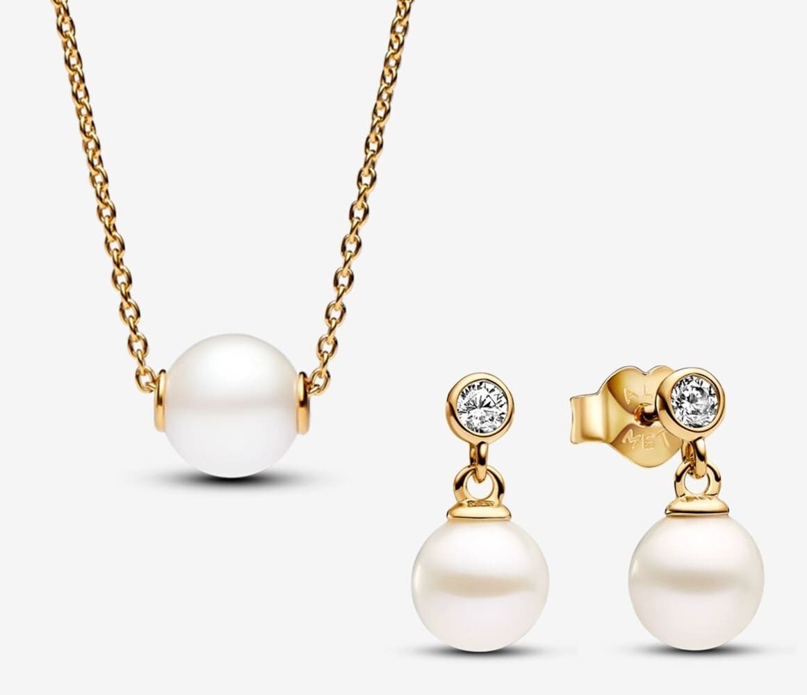 Conjunto para regalo Perlas Cultivadas de Agua Dulce Tratadas de Pandora