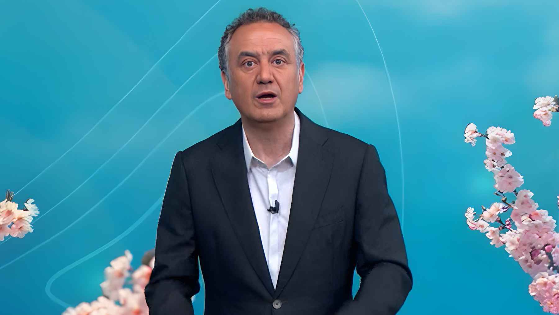 Roberto Brasero da la previsión meteorológica en Antena 3