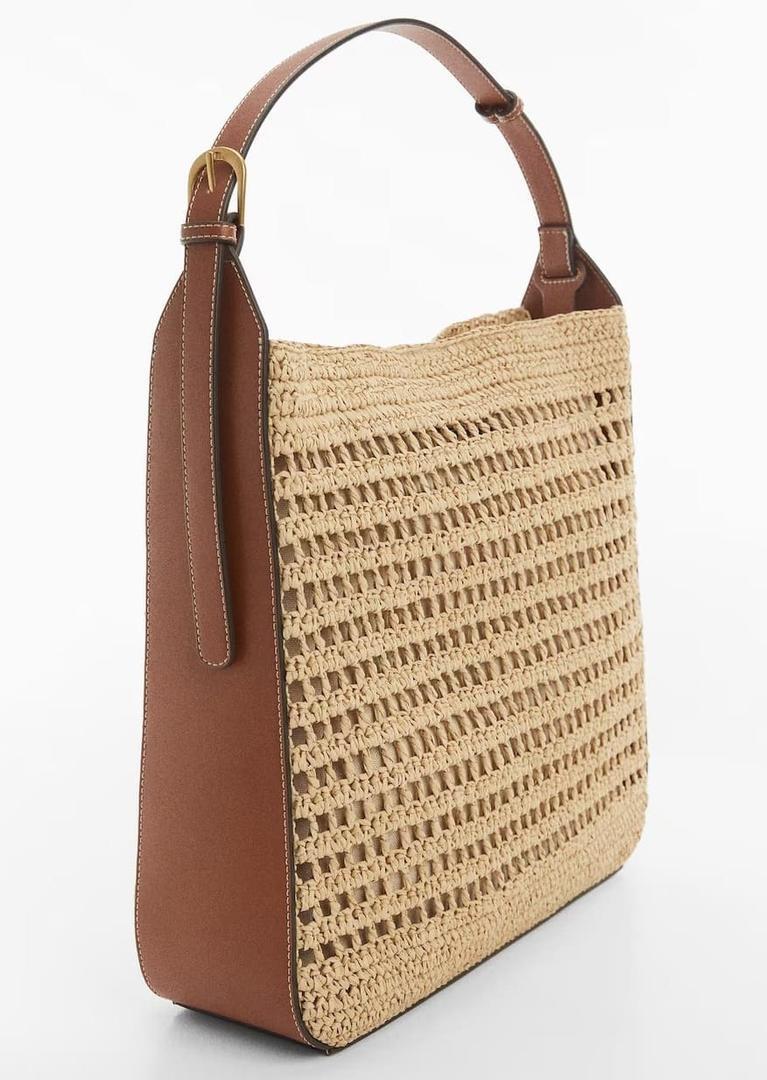 El nuevo bolso de saco con fibra natural de Mango