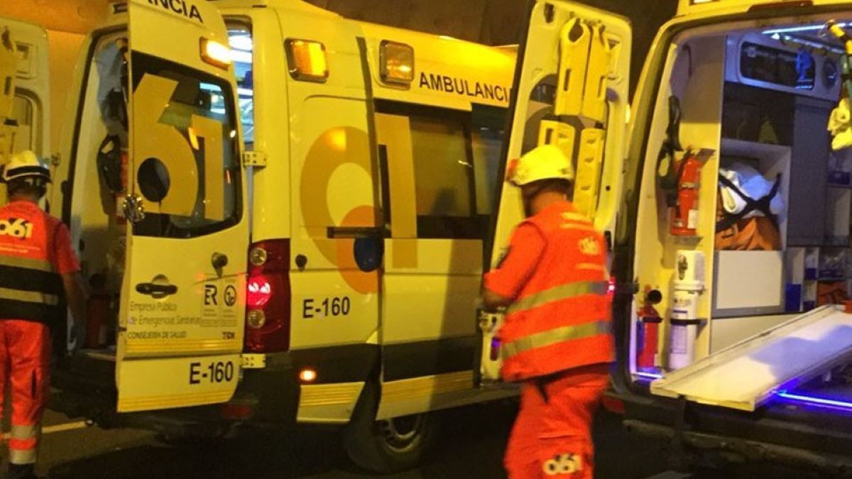 Una ambulancia en una foto de archivo
