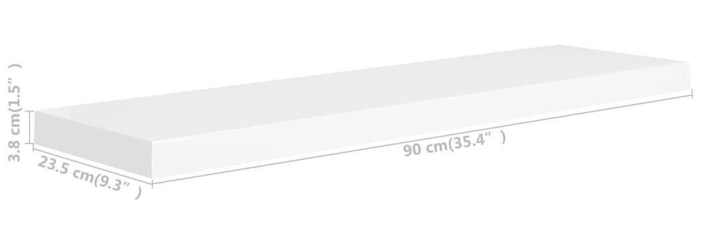 El estante flotante de pared de VIDAXL en color blanco de Leroy Merlin