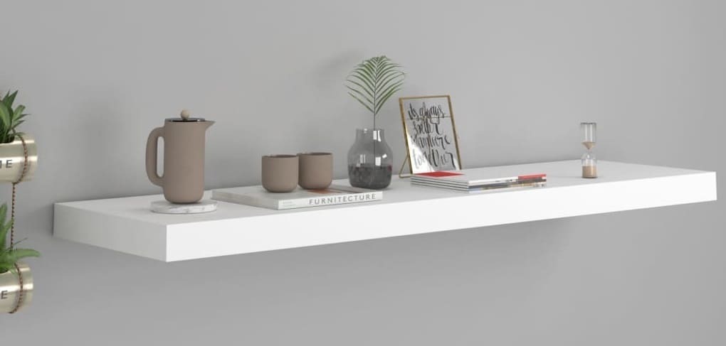 El estante flotante de pared de VIDAXL en color blanco de Leroy Merlin