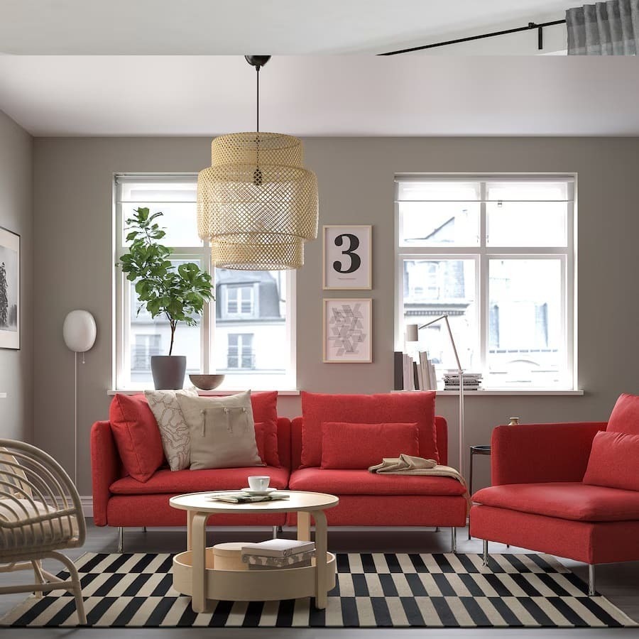 Sofá de tres plazas modelo SÖDERHAMN de Ikea